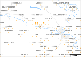 map of Belval