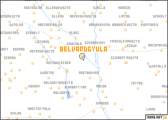 map of Belvárdgyula