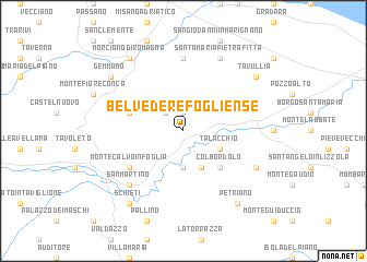 map of Belvedere Fogliense