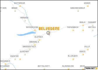map of Belvédère