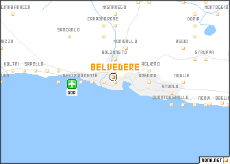 map of Belvedere