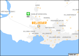 map of Belveder