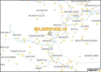 map of Belverdī-ye ‘Olyā