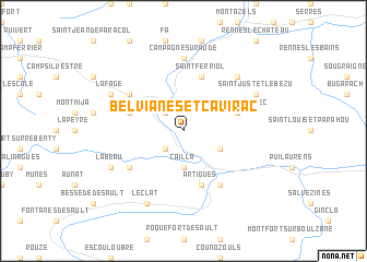 map of Belvianes-et-Cavirac