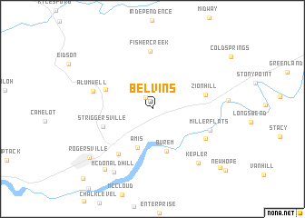 map of Belvins