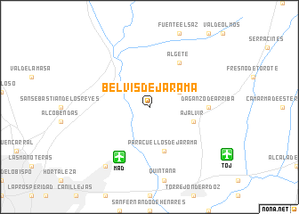 map of Belvis de Jarama