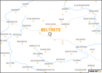 map of Belynets