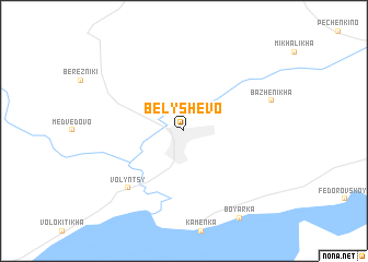 map of Belyshëvo