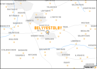 map of Belyye Stolby