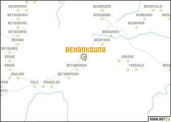 map of Bémankouna