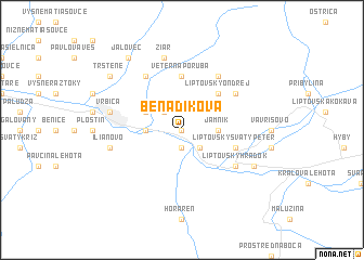 map of Beňadiková