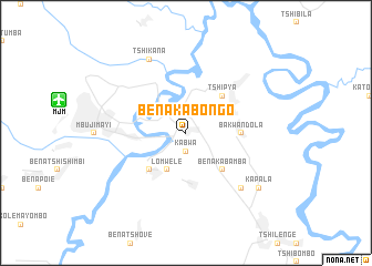 map of Bena-Kabongo