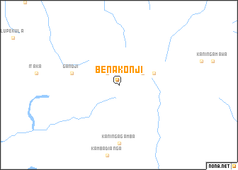 map of Bena-Konji