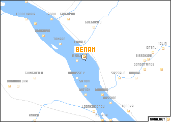 map of Bénam