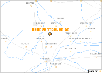 map of Benavent de Lérida