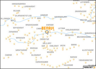 map of Benāvī