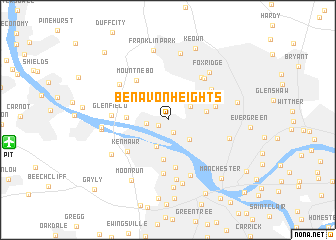 map of Ben Avon Heights