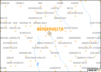 map of Bendepuszta