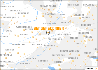 map of Benders Corner