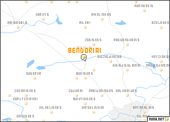 map of Bendoriai