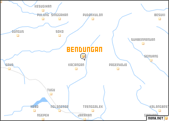 map of Bendungan