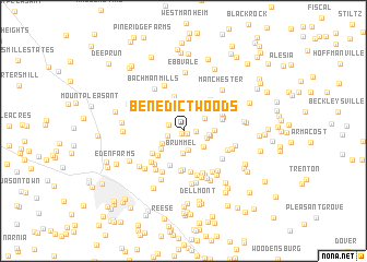 map of Benedict Woods