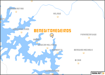 map of Benedito Medeiros