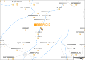 map of Beneficio