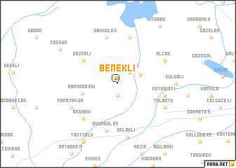 map of Benekli