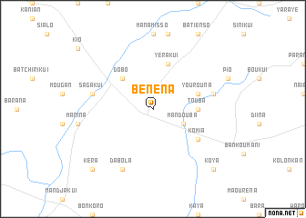 map of Bénéna