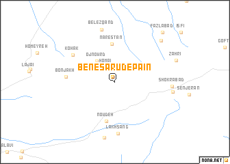 map of Benesarūd-e Pā\