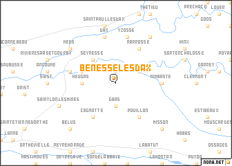 map of Benesse-lès-Dax