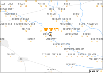 map of Beneşti