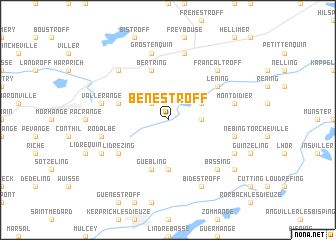 map of Bénestroff