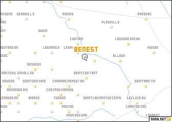 map of Benest