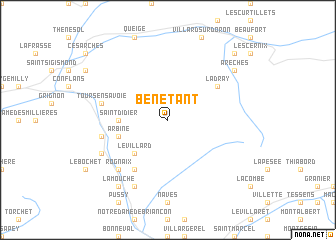 map of Bénétant