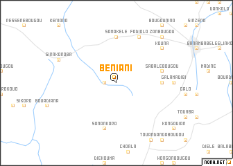 map of Béniani