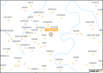 map of Bènian