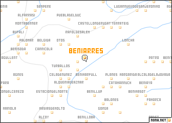 map of Beniarrés
