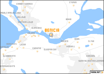 map of Benicia