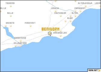 map of Benidorm