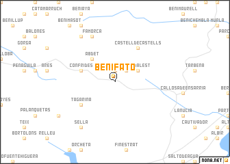 map of Benifató