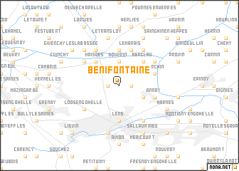 map of Bénifontaine