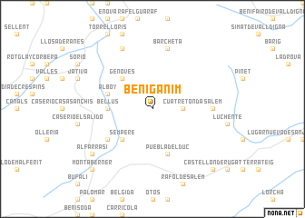map of Benigánim