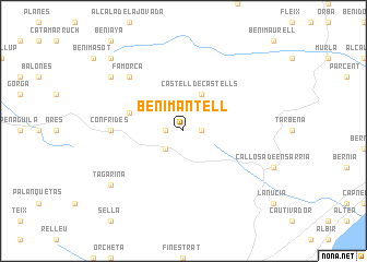 map of Benimantell