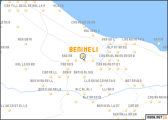 map of Benimeli