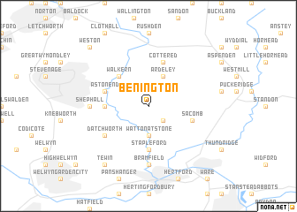 map of Benington