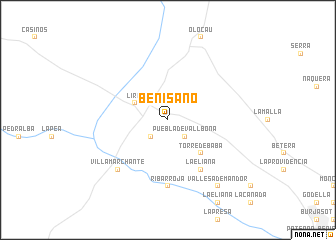 map of Benisanó