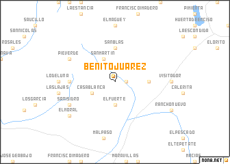 map of Benito Juárez