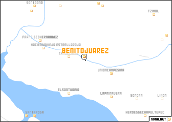 map of Benito Juárez